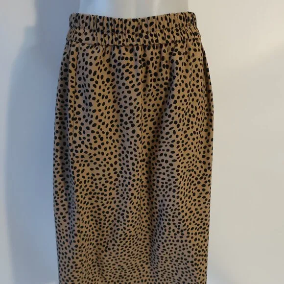 NWT Womens J. Crew Camel Brown Black Straight Pencil Midi Skirt M - Picture 2 of 6